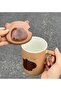 كوب سيراميك بتصميم الكابيبارا البني - 4