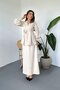 Women's Rose Detailed Balloon Sleeve Blouse Skirt