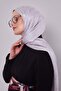 Silver Knitted Pattern Jacquard Shawl - 2