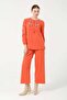 Hatunatila Hera Fabric Front and Sleeves Authentic Embroidered Tassel Double Suit 7665 Orange - 6