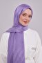Purple knit pattern jacquard shawl - 3