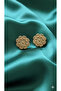 Fioréa Handmade Polymer Clay Earrings – Gold Flower Shape Design – Classic and Elegant Model - 4
