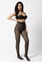 Plush Black Thick Winter Magic Fleece Inside Skin Colored Pantyhose Tights - 2