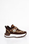 Prns 181 Stone Detail Leopard Pattern Sole Sports Shoes