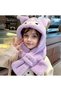 Sanrio Kuromi Cute Purple Color Plush Hooded Scarf