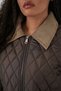 Women's Brown Beige Quilted Oversized Coat 5229 - 6