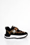 Prns 181 Stone Detail Leopard Pattern Sole Sports Shoes