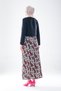 2271_Women's Patterned Cotton Woven Sleeveless Gilet Dress and Lace-Up Long Sleeve Black Jacket Hijab Set - 8