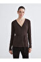 V-Neck Belted Women's Cardigan