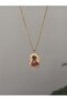 316L Steel Zircon Detail Printed Medallion Necklace - 2