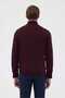 Half Fisherman Zippered Wool Burgundy Knitwear Sweater - 8
