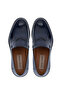 Men's Genuine Leather Navy Blue Classic Shoes - 5