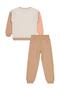 Kalp Printed 6-9 Years Old Tracksuit Set - Beige 9-10 Years Old - 4