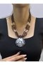 Stone Work Beaded Design Women's Necklace 21 cm - 4