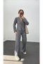 Freya Gold Buttoned Cardigan And Knit Pants Set - 4