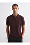 Polo Neck Short Sleeve Men's Knitwear Sweater