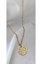 Stainless Steel Chain Zircon Inlays Medallion Necklace - 2