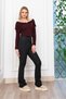 Women's Winter Burgundy Madonna Collar Zippered Knitwear Short Cardigan Stylish Daily Comfortable 34256 - 3