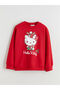 Two Mt Shop Quality Lcw Kids Red Oval Collar Hello Kitty Printed Thick Girls' Sweatshirt - 3