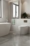 Modern Metal Design Pedestal Bathroom Hanger and Toilet Paper Holder Set 105X25X15