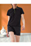 Women's Regular Fit Cotton Basic Polo Neck T-Shirt