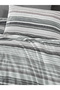 Tasel Gray Single Ranforce Cotton Fitted Sheet Duvet Cover Set - 3