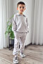 Shirt Collar Karmelange Tracksuit Set Triangle Ribbed Knit Detailed (3-9 Years) - 2