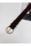 Round Buckle Suede Belt Women's Belt, Jacket Belt, Trouser Belt.