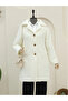 Buttoned Lined Plush Coat with Side Pockets - Light Mink - 3
