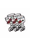 Piston Motor Special and Auto Sticker Embossed 7,5X7,5 cm A+Quality