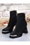 25K414-2 Women's Imported Premium Platform Heeled Blunt Toe Boots - 2