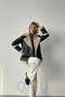 Women's Faux Leather Fur Detailed Coat - 7