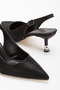 Women's Pointed Toe Style Heeled Evening Dress Shoes and Bag Set - 8