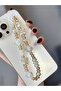 Bow/Flower Shape Glass Crystal and Pearl Phone Charmi Phone Strap - 2
