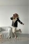 Women's Faux Leather Fur Detailed Coat - 4