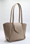 Women's Beige Large Size Expandable Multi-Purpose Hand and Shoulder Bag with Long Handle - 5