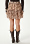 Women's Juliet Earth Lined Flounce Mini Chiffon Woven Skirt - 5