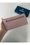 Women's Wallet with Large Eyes Genuine Leather Powder Pink - 5