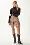 Women's Juliet Earth Lined Flounce Mini Chiffon Woven Skirt - 3