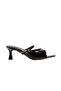 Black Patent Leather Open Toe Pointed Stiletto Slippers Ranil - 4