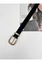 Black / Women's Suede Belt, Trouser Belt, Jacket Belt, Shirt Belt. - 5
