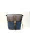 Genuine Leather Canvas Shoulder Bag |   Adjustable Strap, Zippered Back Pocket, 20X25 cm - 3