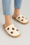 Teddy Bear Embroidered Fluffy House Slippers Dowry Slippers Non-Slip Sole Winter Women's House Slippers - 2