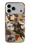 iPhone 18 Pro Compatible Cowboy Western Collage Pattern Transparent Phone Case
