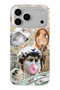 iPhone 17 Pro Max Compatible Renaissance Collage Pattern Transparent Phone Case