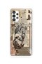 Samsung Galaxy A53 Compatible Vintage Skeleton and Butterfly Pattern Transparent Phone Case