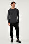 قميص قطني برقبة دائرية قصة ضيقة باسيك 3-pack سويت للرجال SWEAT 5905073S3 - 5