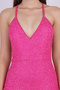 Pink Nalli Backless Criss-Cross Sequin Long Dress - 5
