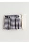 Lcw Kids Navy Blue Elastic Waist Girls' Shorts Skirt and Pantyhose