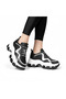 Women's Black and White Genuine Leather Casual Shoes – Stylish and Comfortable Design (Los) - 3